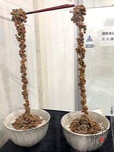 舟納豆の工場見学コースにあるオブジェ