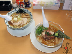 「らぁ麺屋まるみ」の温冷セット