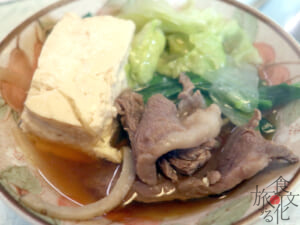 しょうゆ味であっさりと牛肉を味わう