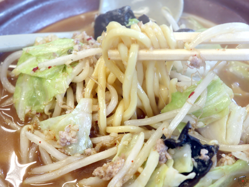 つけ麺のような太麺