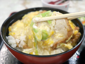 宮城県登米市の油麩丼