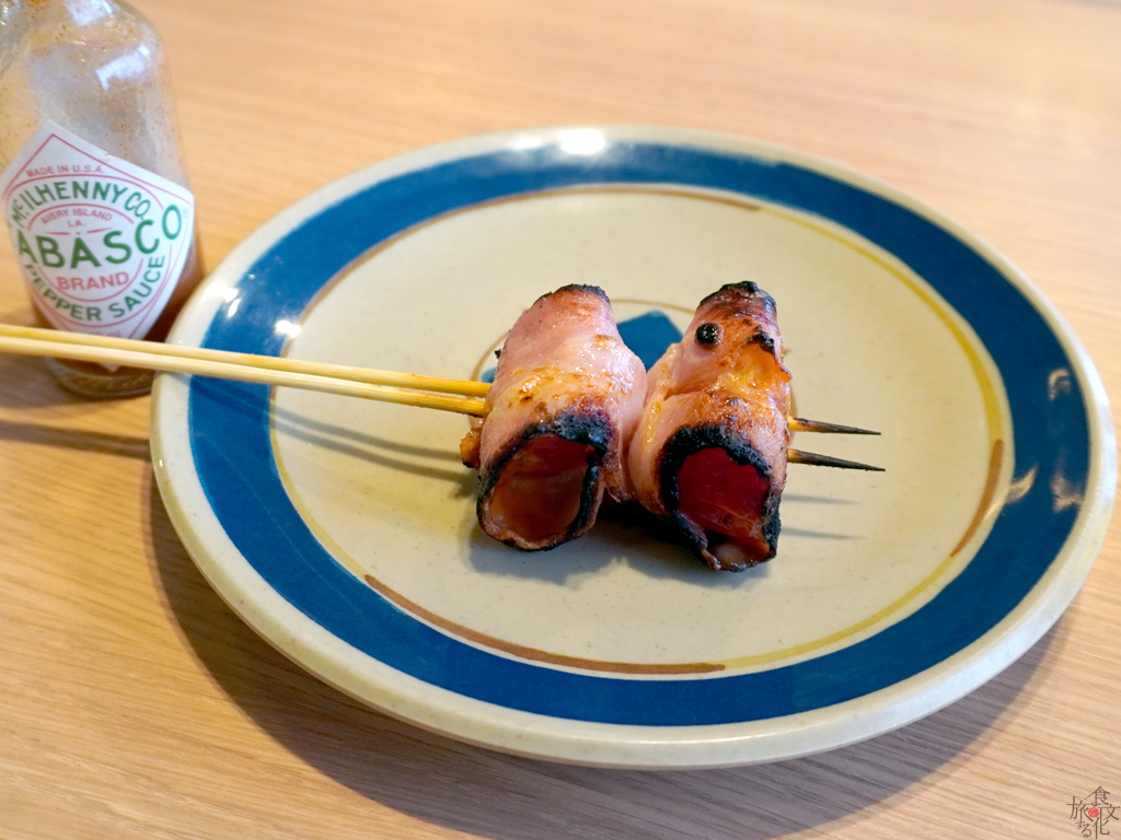 タバスコで食べるトマトチーズ巻